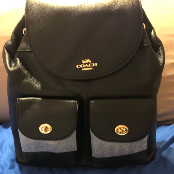 Coach Handbags - Authentic NWT Coach Billie Pebbled Black Leather Backpack style 29008 $395